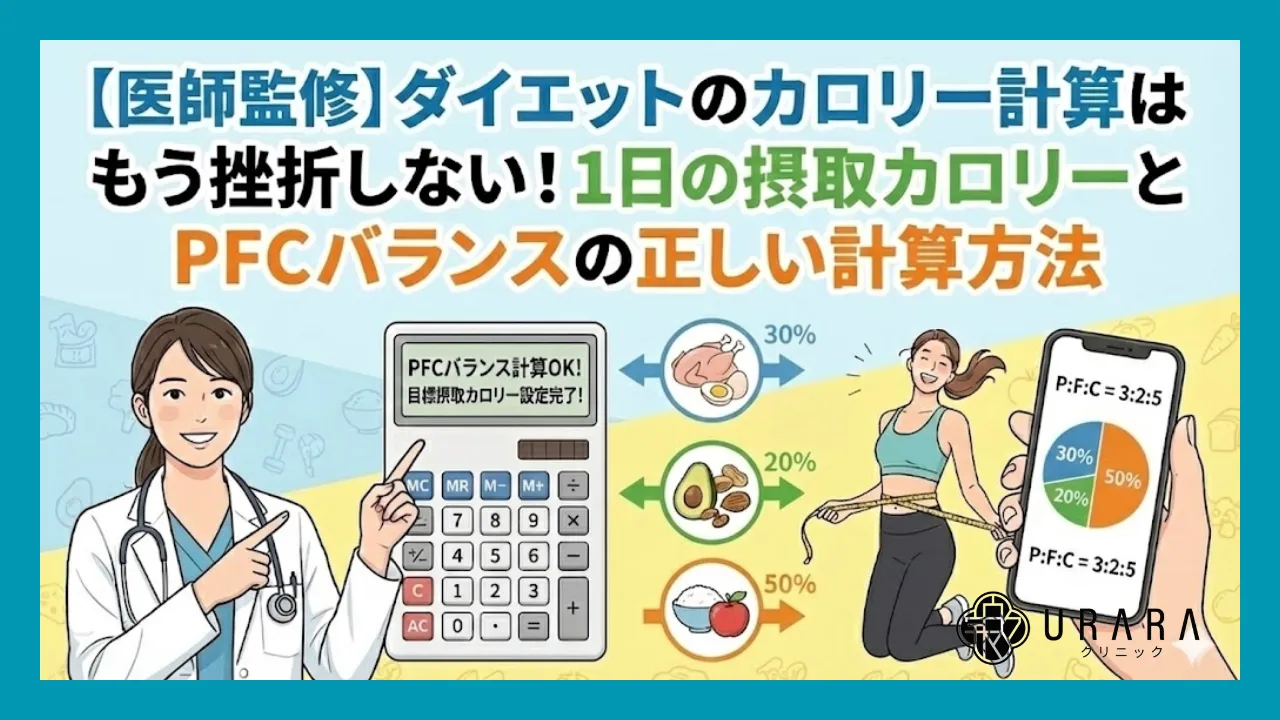 【医師監修】ダイエットのカロリー計算はもう挫折しない！1日の摂取カロリーとPFCバランスの正しい計算方法